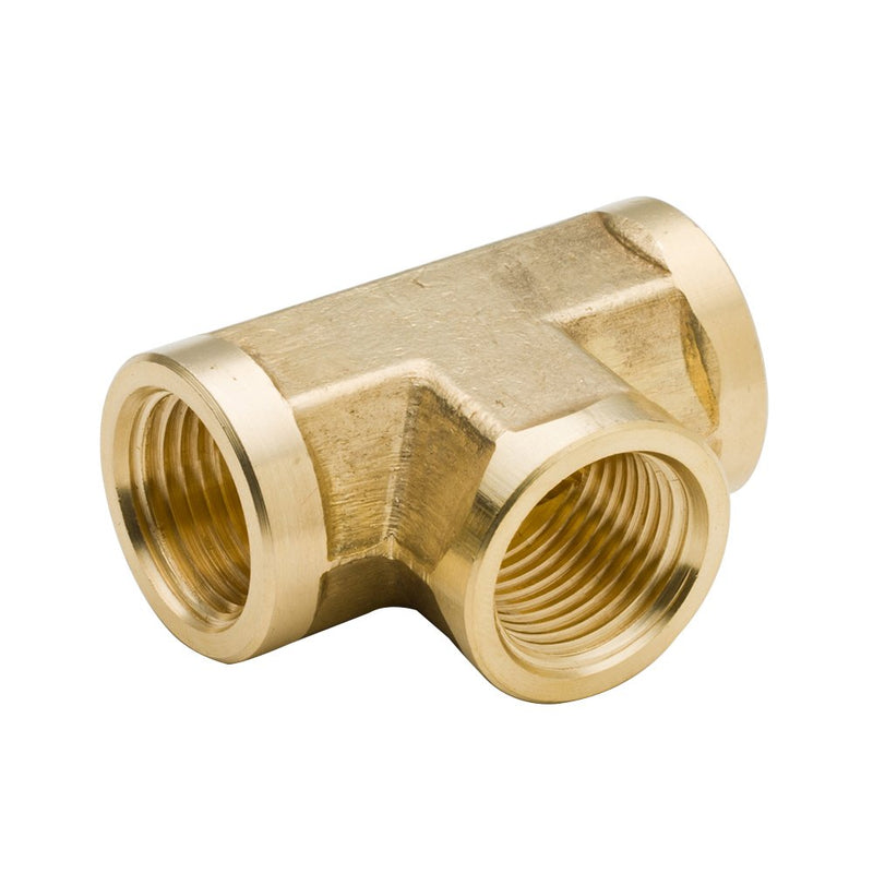 [Australia - AusPower] - Legines Brass Pipe Fitting, Forged Union Tee, 1/4" NPT Female x 1/4" NPT Female x 1/4" NPT Female (2 pcs) 0.25 Inch 
