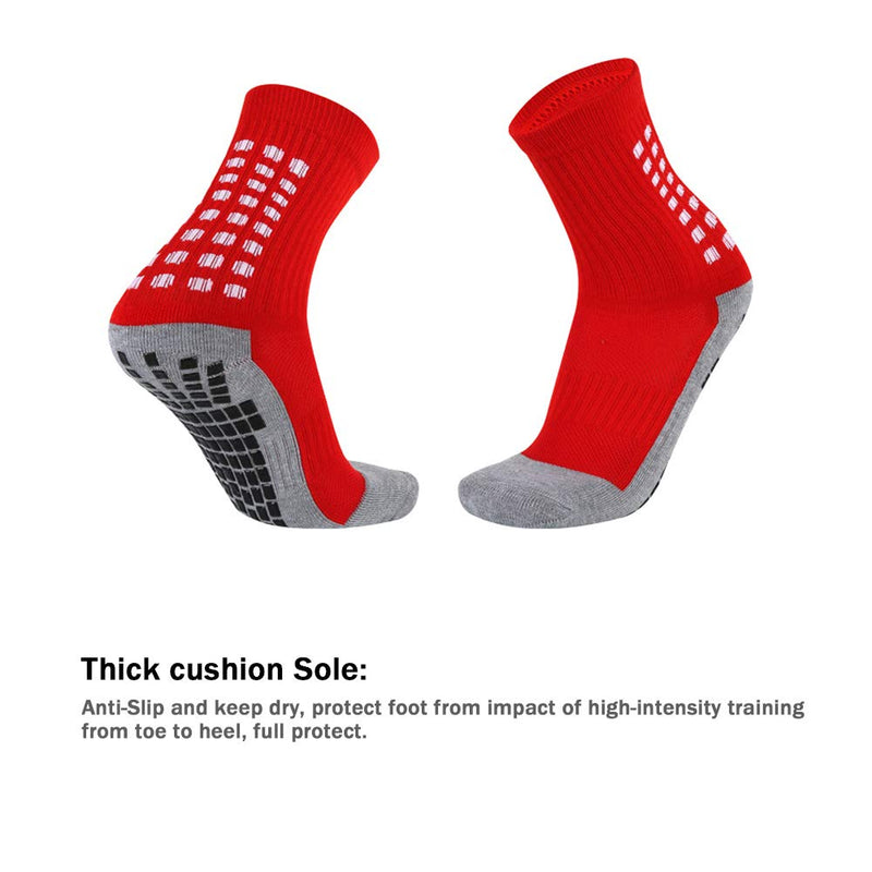 [Australia - AusPower] - VWU Mens Womens Sports Socks Athletic Socks for Running Cycling Basketball Hiking More One Size 6 Cushion and Grips 