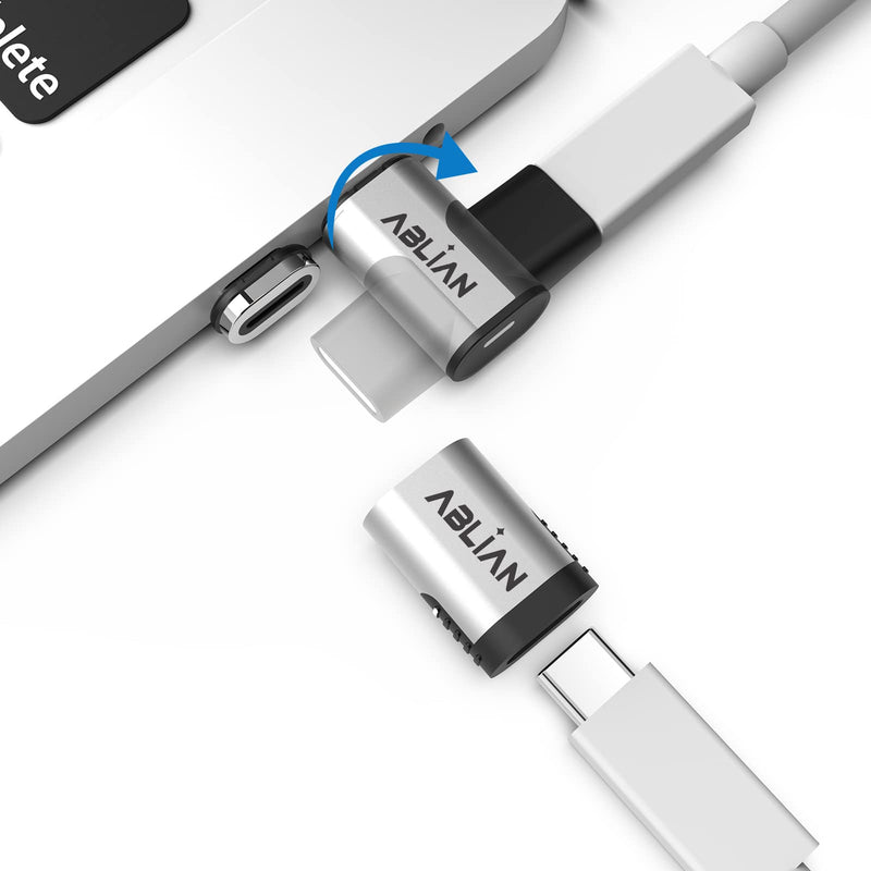 [Australia - AusPower] - USB C Magnetic Adapter,(2 Pack Straight & Right Angle) Support Thunderbolt 4,USB4.0, PD 100W Quick Charge,40Gb/s Data Transfer,8K Video Output Compatible with MacBook and More USB C Devices. USB adapter 