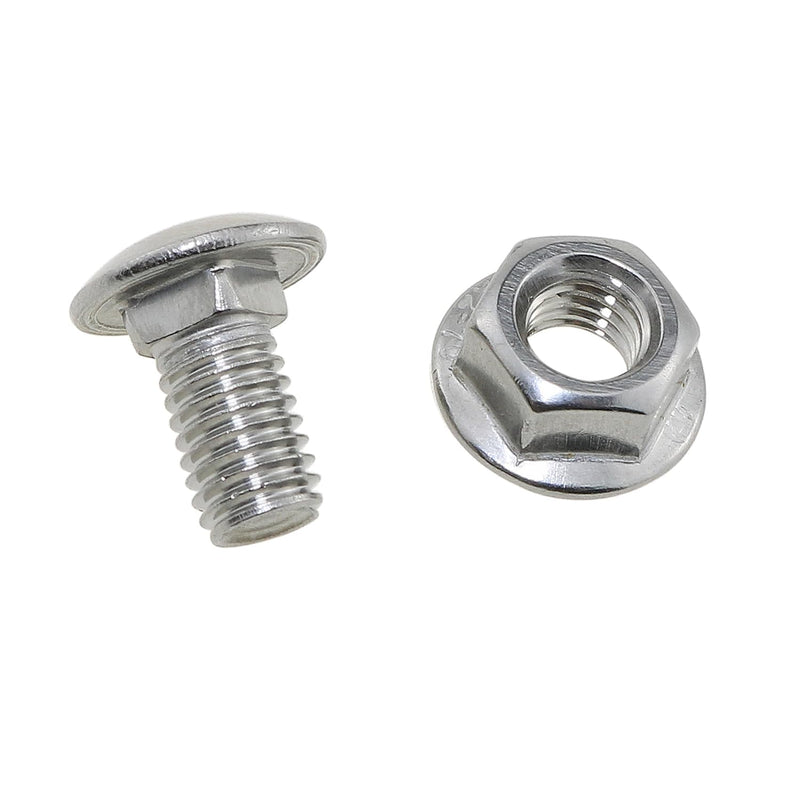 [Australia - AusPower] - ZZHXSM 8PCS Track Bolt Garage Door Hardware Screw Nut 304 Stainless Steel Bridge Square Neck Bolt M8x16MM with Flange Female M8 for Garage Door Cable Spring and Fitting Fixed Connection 