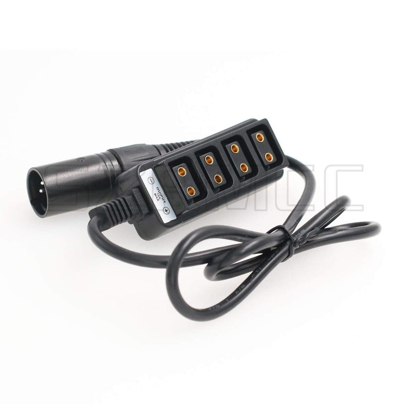 [Australia - AusPower] - SZRMCC Anton-Bauer Battery 4 Pin XLR to 4 Port D tap P Tap Splitter Cable for ARRI RED/TVLOGIC Camera 