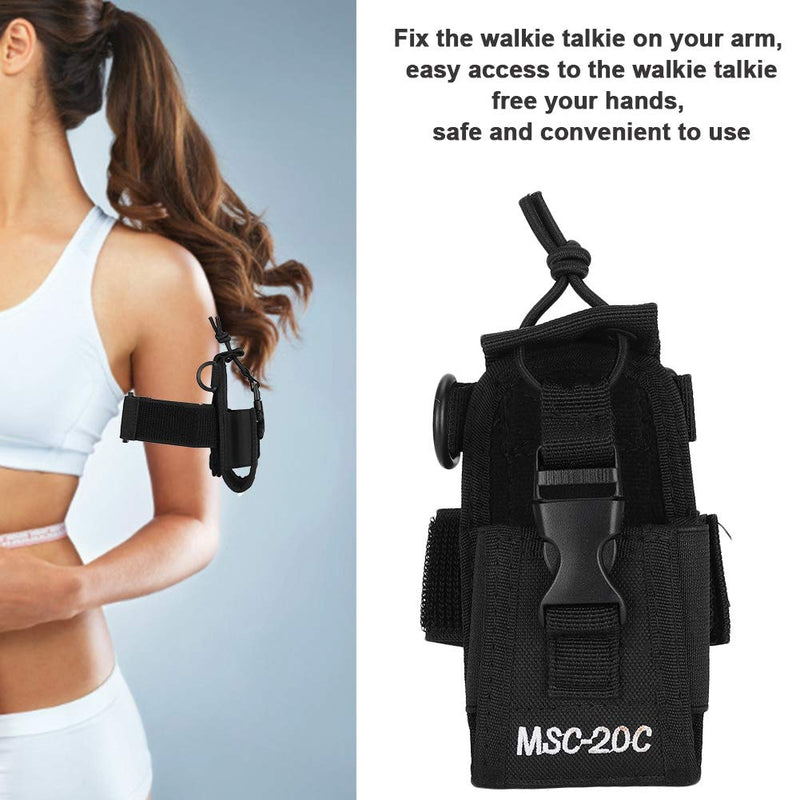 [Australia - AusPower] - PUSOKEI Tactical Universal Radio Holster Versatile Arm Bag Carry Pouch Case Holder for UV-5R UV-82 Walkie Talkie Heavy Duty Holder Case 