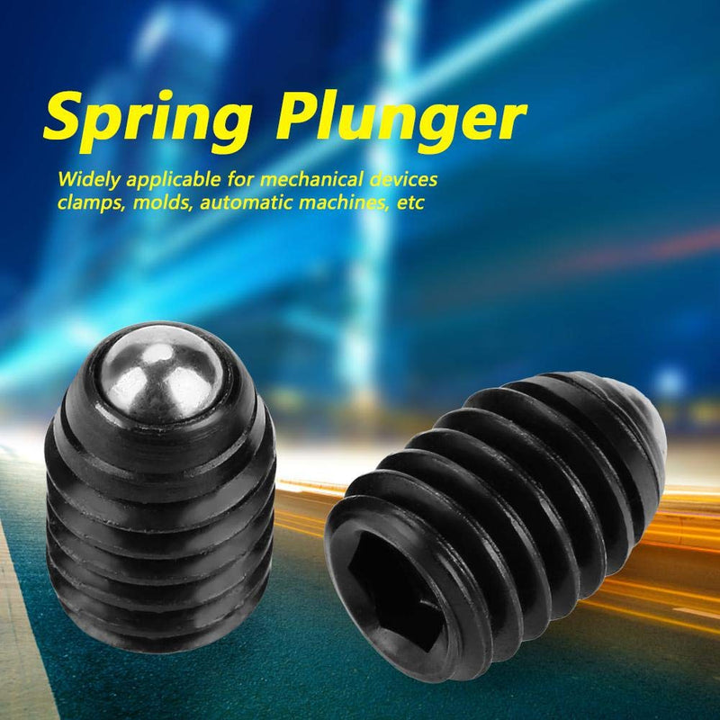 [Australia - AusPower] - Hilitand 10pcs Ball Plungers Set, M6 Screw Thread Hex Socket Spring Plunger Carbon Steel Ball Spring Plungers(M6X10) M6X10 