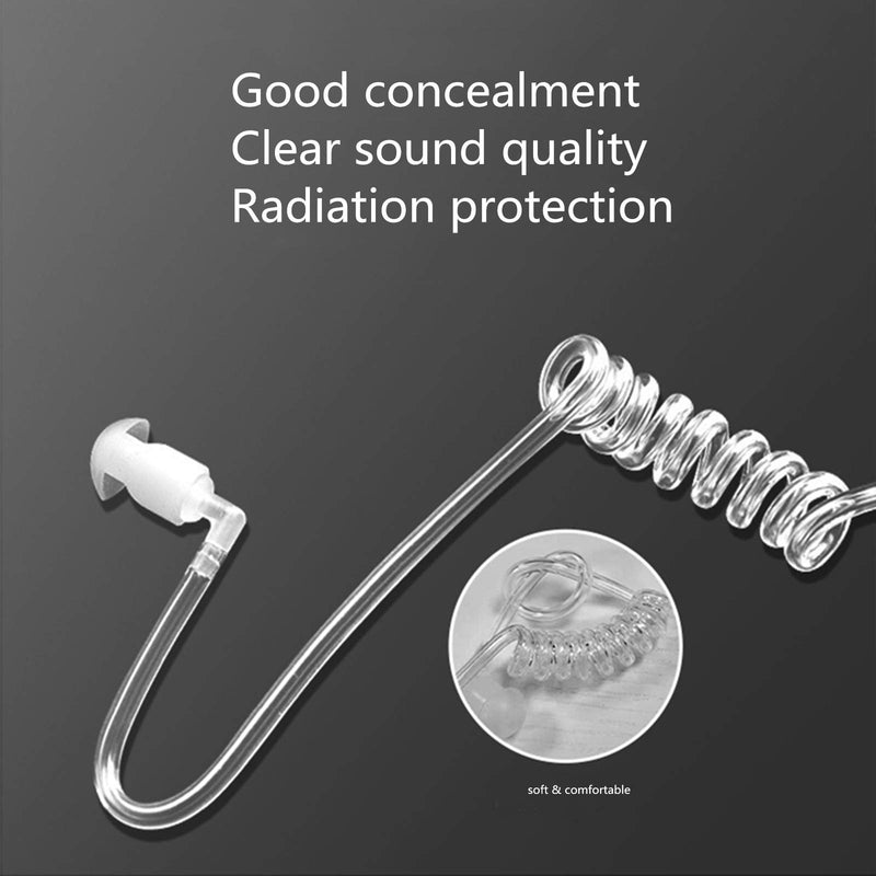 [Australia - AusPower] - Replacement Acoustic Coil Tube for Motorola Two Way Radio Walkie Talkie Earpiece with Radio Earbuds (2 Packs) 