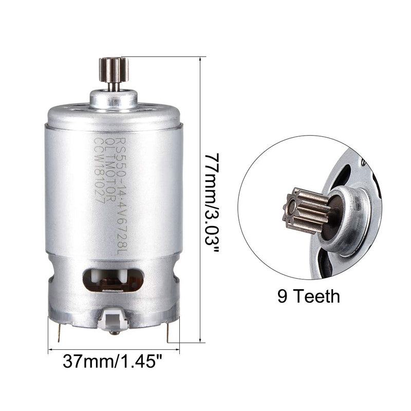 [Australia - AusPower] - uxcell DC 14.4V 19500RPM Electric Gear Motor 9 Teeth for Various Cordless Screwdriver 