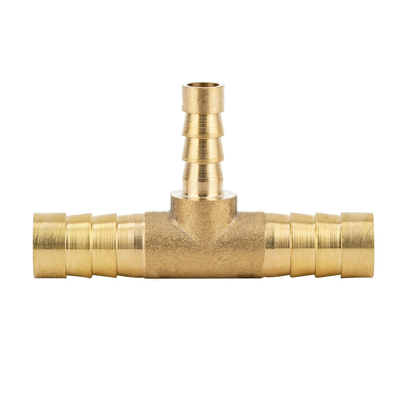 [Australia - AusPower] - Metalwork Brass Reducing Hose Barb Splice T-Fitting, Reducer Tee Union Mender Joiner, 12mm Barb x 10mm Barb x 12mm Barb, 1/2" x 3/8" x 1/2" Hose ID (Pack of 2) 12mm x 10mm x 12mm Pack of 2 
