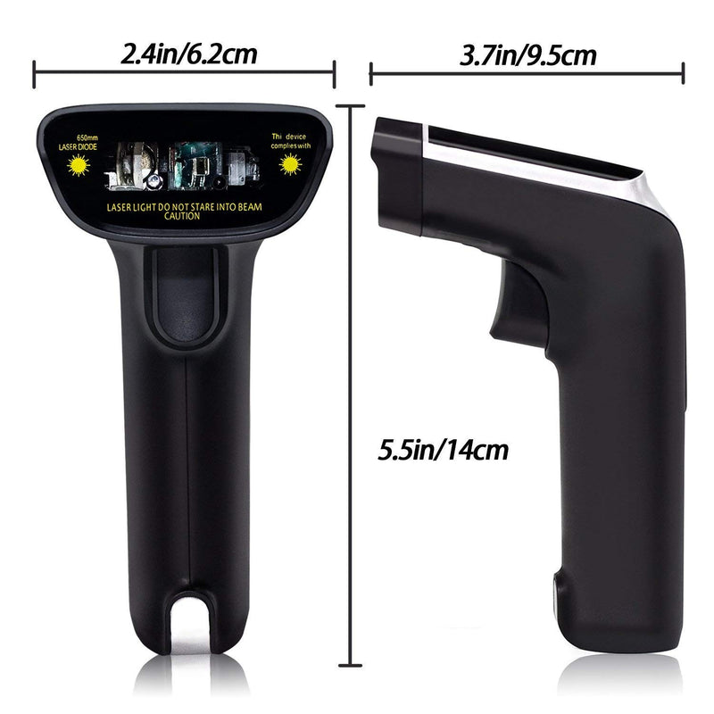 [Australia - AusPower] - Symcode Barcode Scanner,USB Wired Handheld Laser Bar Code Scanner Reader Black 