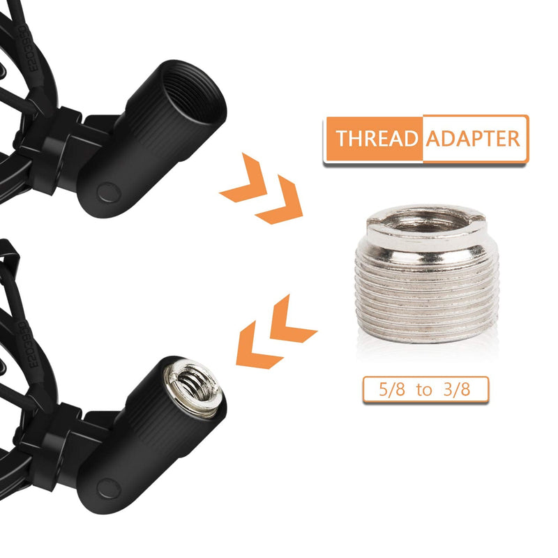 [Australia - AusPower] - Boseen Universal Microphone Shock Mount, Mic Clip Holder Mount for Diameter 47mm-53mm Mic Anti Vibration Adjustable High Isolation Shock Mount black 