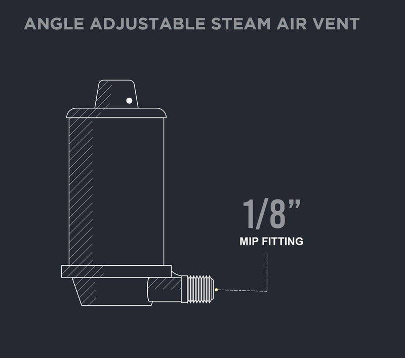 [Australia - AusPower] - Midline Valve 6J3I5-5 Steam Radiator Air Vent; Heat Regulator Valve; Angle Adjustable Mount; 1/8 in. MIP; Chrome Plated Steel (5 Pack) 1/8" Angle Adjustable Mount 