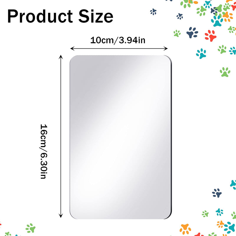 [Australia - AusPower] - 10 Pieces Plastic Mirror Acrylic Safety Mirror Sheets Non Glass Mirror Safety Mirrors for School Science Mirrors for Classroom Home, 6.3 x 3.94 Inch 