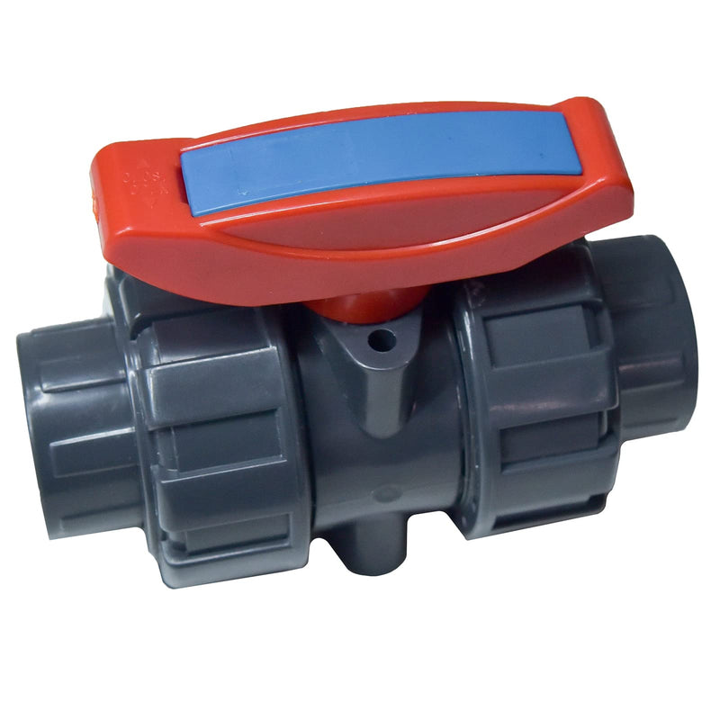 [Australia - AusPower] - FangKingNo 3/4In PVC Double True Union Ball Valve Socket (Slip) with Full Port ,PVC fittings Coupling Pipe connect for water supply and agricultrue water system ASTM F1970 EPDM O-Rings (3/4“) 3/4“ 