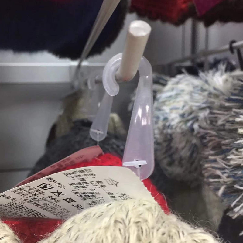 [Australia - AusPower] - BLUECELL 1000 Pieces Plastic J-Hooks for Socks Retail Display Hanger 1.8 inch 