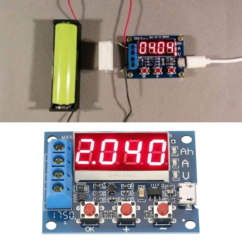 [Australia - AusPower] - Battery Capacity Tester, 1.2-12V 18650 Lithium Ion Lead Acid Battery ≤70mA Meter Discharge Tester Analyzer 