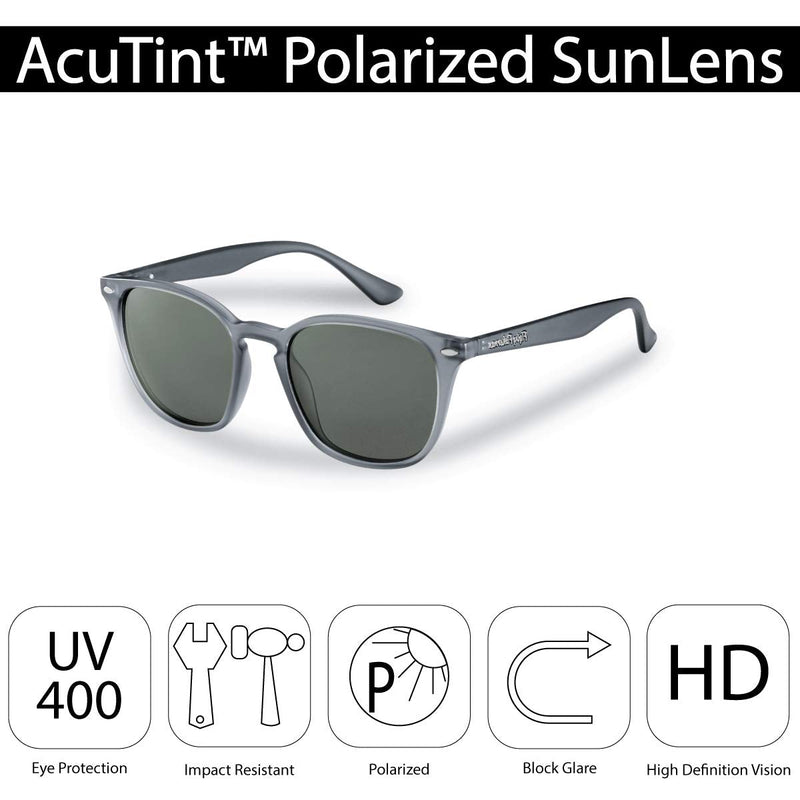 [Australia - AusPower] - Flying Fisherman Muriel Polarized Sunglasses with AcuTint UV Blocker for Fishing and Outdoor Sports Crystal Blue Frames/Smoke Lenses 