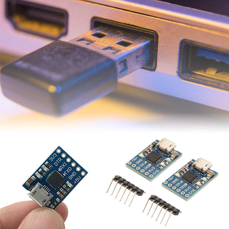 [Australia - AusPower] - Ximimark 2Pcs CP2102 Micro USB to TTL/Serial UART 6Pin Module Serial Converter STC Downloader Replace FT232 