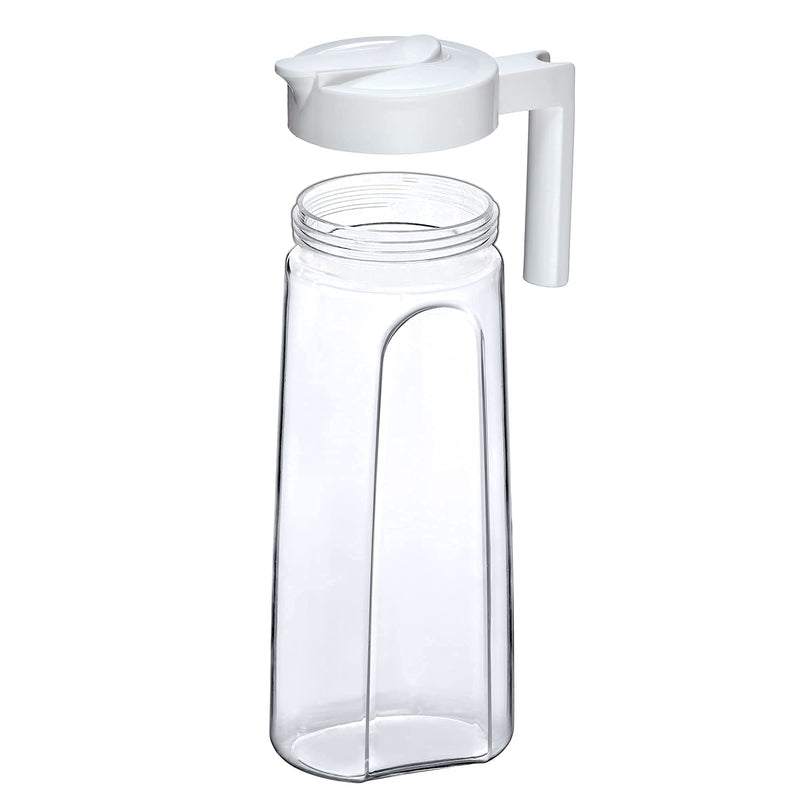 [Australia - AusPower] - Amazing Abby - Slim - Tritan Pitcher (64 oz), Unbreakable Plastic Pitcher, BPA-Free, Heat-Resistant, Dishwasher-Safe, Great for Both Iced and Hot Drinks, Indoors and Outdoors, White 