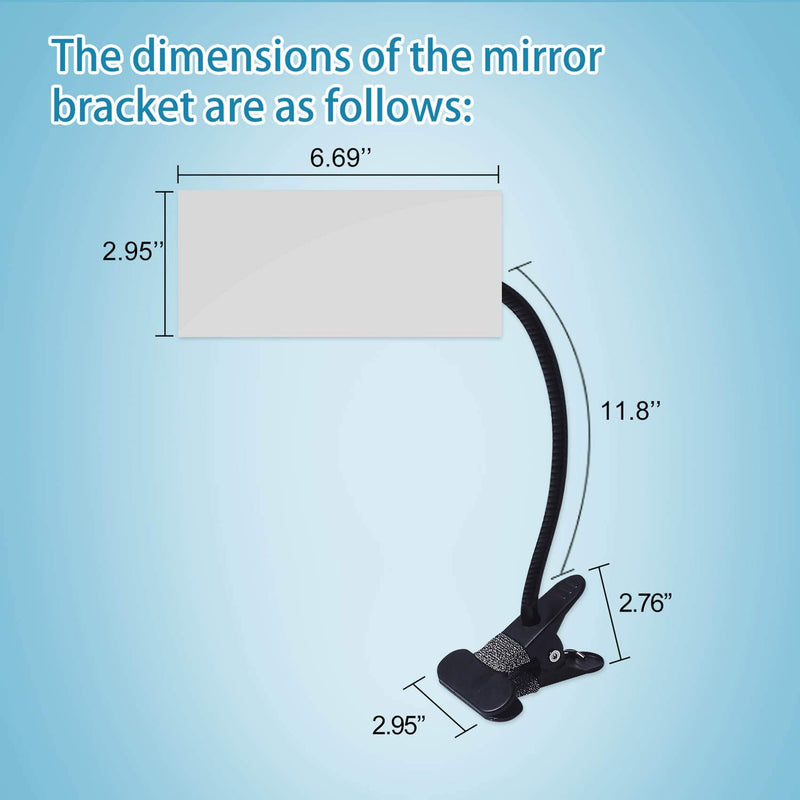 [Australia - AusPower] - Clip On Security Mirror, Convex Cubicle Mirror for Personal Safety and Security Desk Computer Rear View Monitors or Anywhere (6.69" x 2.95", Rectangle) 