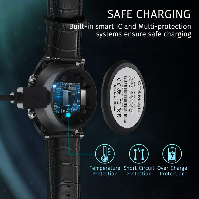 [Australia - AusPower] - AWINNER Charger Compatible for Huawei Watch GT Classic Sport, GT2, GT 2e, Honor Watch Magic Magic 2, Honor Watch Dream - USB Charging Cable 100cm (2-Pack) 2-pack 
