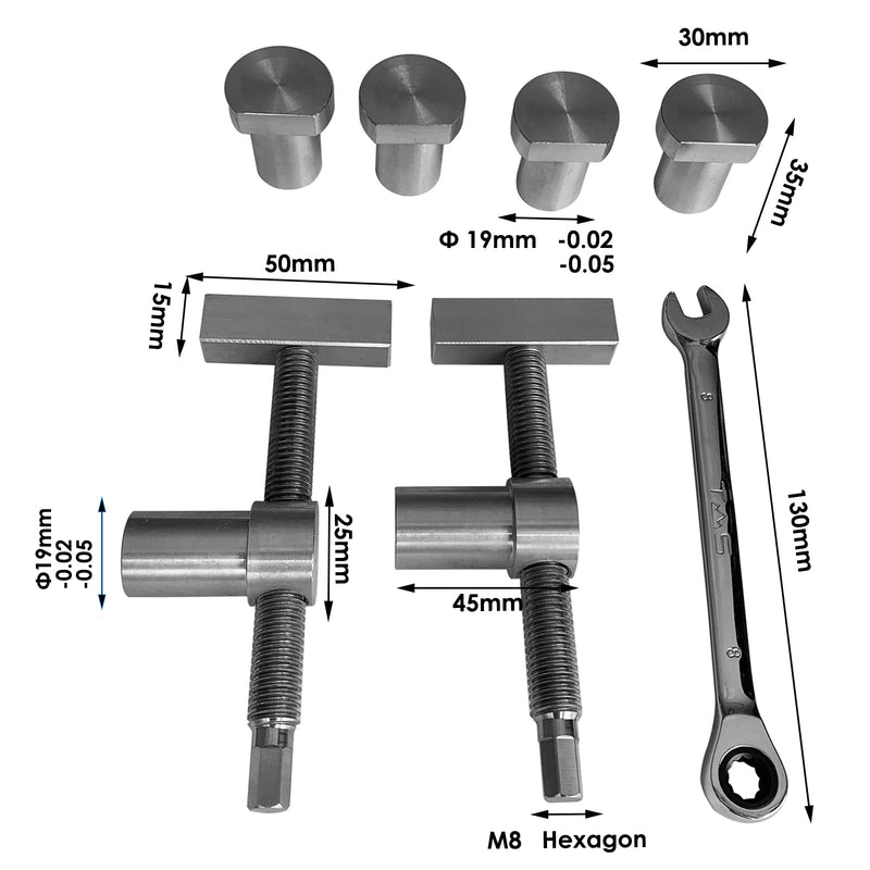 [Australia - AusPower] - BZBMGMO Woodworking Desktop Clip 2 Pcs,Adjustable Clamp Fixtures and Woodworking Tools,for 19mm Dog Hole 