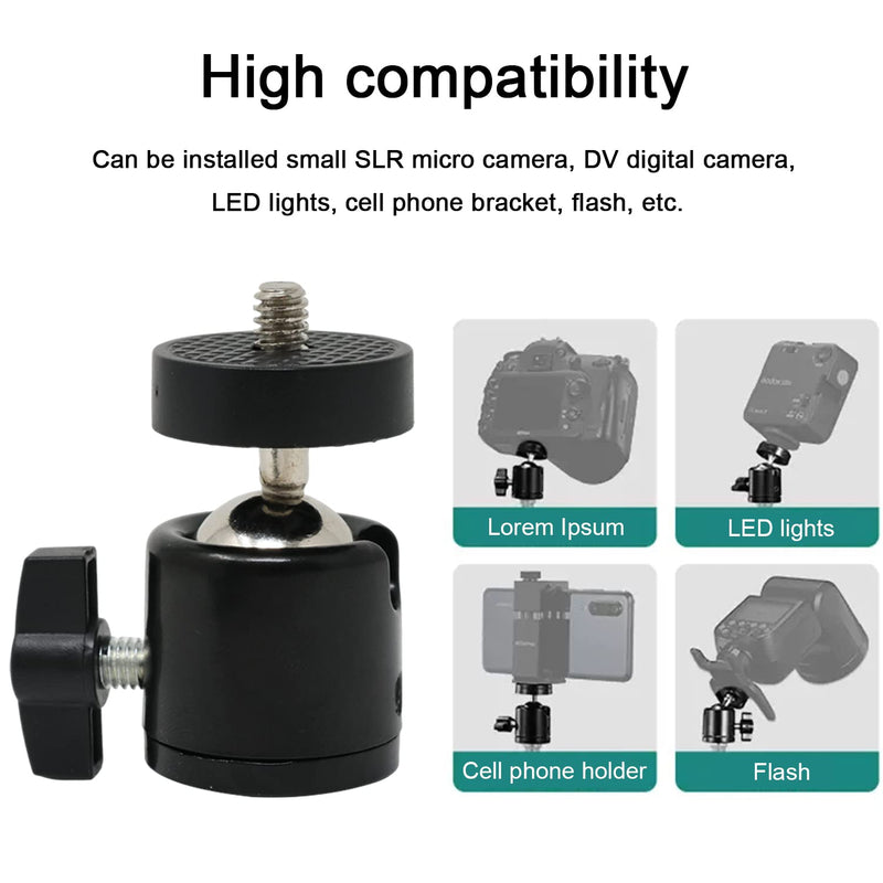 [Australia - AusPower] - Honbay 1 Piece 1/4 Inch to 3/8 Inch Convert Screw Adapter Swivel Mini Ball Head Screw Tripod Mount for DSLR Camera Camcorder Light Bracket 