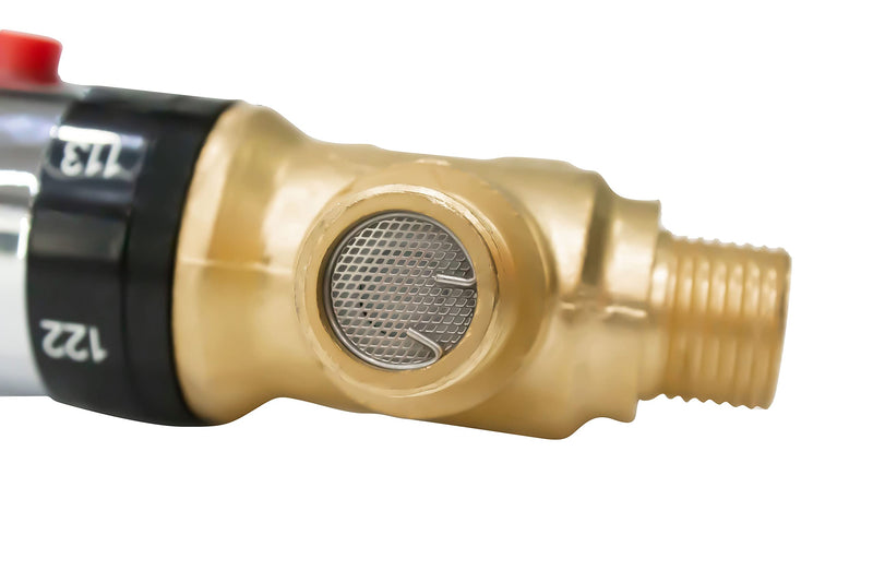 [Australia - AusPower] - Morado Thermostatic Mixing Valve with 1/2 NPT Male Connection Adapter, Water Temperature Control Valve, Fahrenheit Scale Mark, Solid Brass 