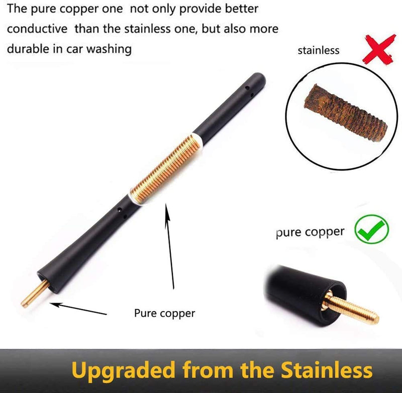 [Australia - AusPower] - Car Audio Antenna fits for Ford F150 F250 F350 Super Duty, Raptor & Dodge RAM Truck Short Antenna - 7 inch Long 