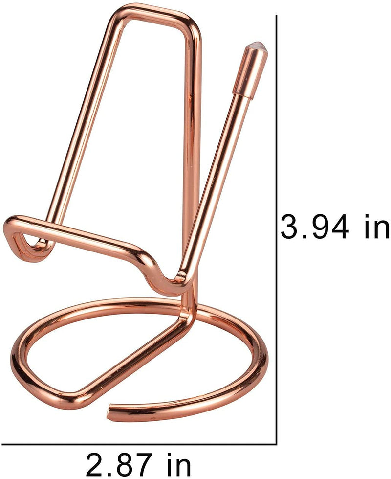 [Australia - AusPower] - ROSYQUARZ Cell Phone Stand for Desk, Small Metal Mobile Phone Stand Holder, Cute Rose Gold Cell Phone Display Holder, Phone Dock Compatible with All Mobile Phones, iPhone, Switch, iPad, Kindle Rose Gold 1 pack 