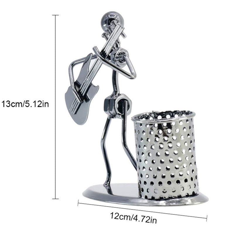 [Australia - AusPower] - Guitar Pen Holder Creative Desk Accessories Multipurpose Stand Metal Pencil Holder Organizer For Gifts, Kids, Students, and Office Stationary 