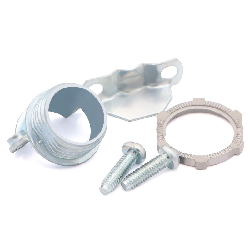 [Australia - AusPower] - Fuzbaxy 12pcs 1/2Inch Clamp Type Cable Connectors for Metallic Conduit Protect Cables Silver-Zinc 1/2 Inch-12pcs 