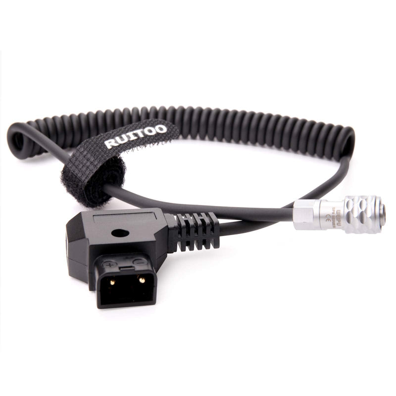 [Australia - AusPower] - RUITOO BMPCC 4k/6k Coiled Cord Power Cable for Blackmagic Pocket Cinema Camera and Gold Mount V Mount Battery,D-Tap(P-Tap) Plug to Weipu SF6 2 Pin Female Plug. 