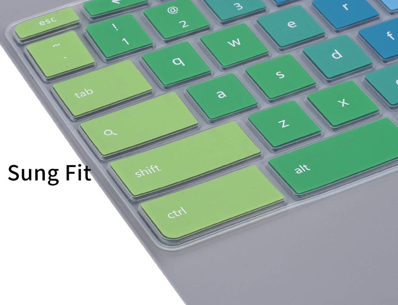 [Australia - AusPower] - Colorful Keyboard Cover for HP 11.6 inch Chromebook, HP Chromebook x360 11.6 inch & HP Chromebook 11 G2, G3, G4,G5, G6 EE, G7 EE, 11A-NB0013DX (NOT Fit HP Chromebook 11a-na,11A G8 EE), Rainbow 