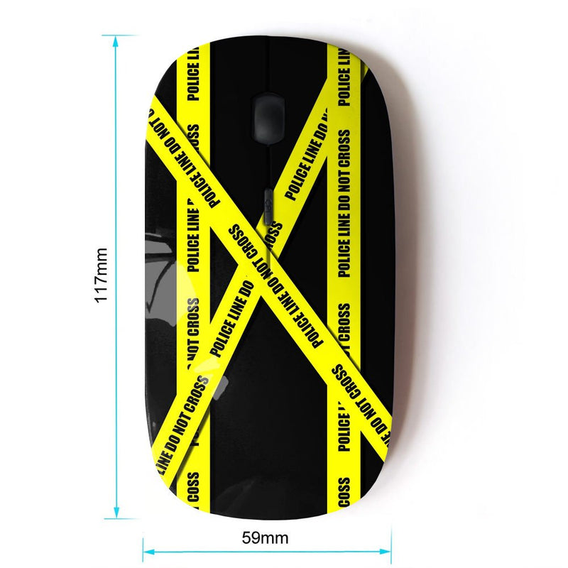 [Australia - AusPower] - KOOLmouse [ Optical 2.4G Wireless Mouse ] [ Don't Go Police Tape Crime Scene Yellow ] 