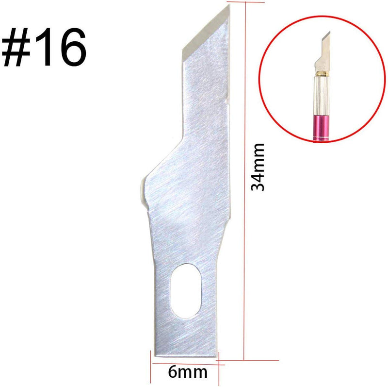 [Australia - AusPower] - TIHOOD 100PCS #16 Replacement Hobby Blade/Steel Craft Knife Blades 
