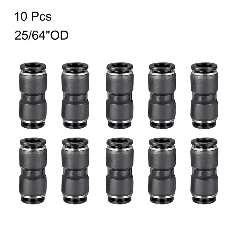 [Australia - AusPower] - uxcell Plastic Straight Union Push to Connect Tube Fitting 10mm OD Push Fit Lock 10pcs 