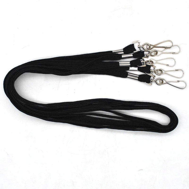 [Australia - AusPower] - Black Lanyard 100 Pack Bulk Badge Lanyards for ID Badges Neck Cruise Lanyard Name Tag Lanyard ID Holder Black 