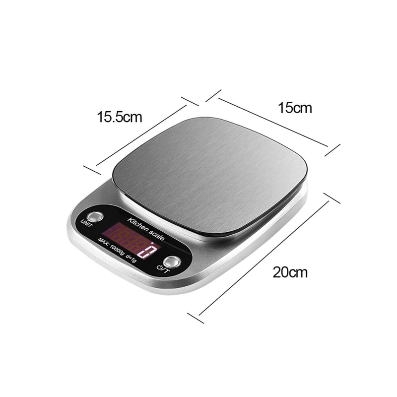 [Australia - AusPower] - Digital Food Scale, 22 lbs/10kg Multifunction Kitchen Scale with Large Back-lit LCD Display and Tare Function for Cooking Baking Diets 