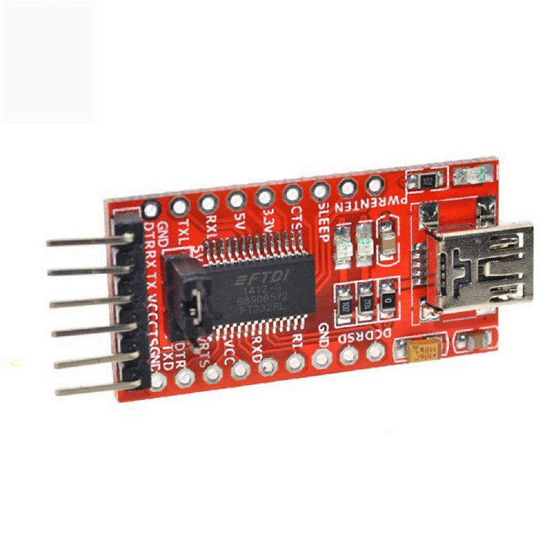 [Australia - AusPower] - Chironal 2PCS FT232R FT232RL FTDI Mini USB to TTL Serial Converter Adapter Module 5v 3.3v Breakout USB to Serial Mini USB to TTL Adapter Board for Arduino 