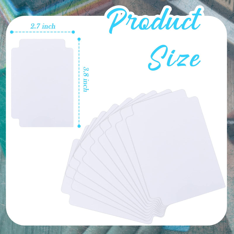 [Australia - AusPower] - White Trading Card Divider Cards Card Sorting Tray Plastic Divider Cards Playing Card Seperator Trading Card Organizer Trading Card Pages for Games Sports Supplies, 69 x 97 mm (100) 100 
