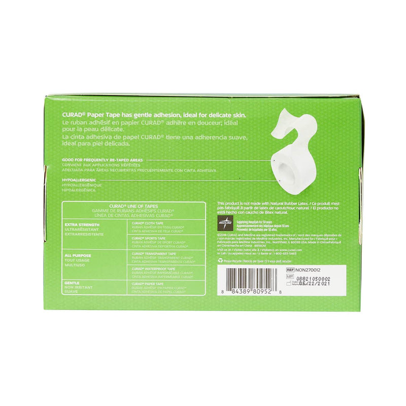 [Australia - AusPower] - CURAD Paper Adhesive Tape, Hypo,1/2" x 10 yd, (Pack of 24) 