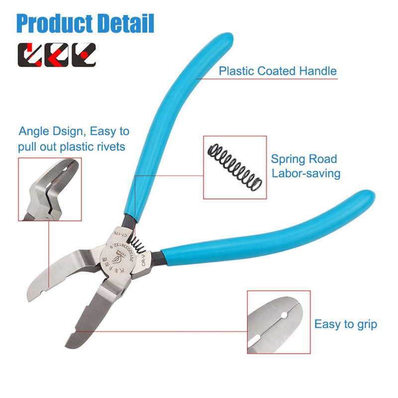 [Australia - AusPower] - yisige Mutipurpose Diagonal Cutting Pliers Wire Flush Cutters Car Push Retainer Rivet Trim Clip Pry Puller Clips Panel Assortments Puller Auto Body Tools 