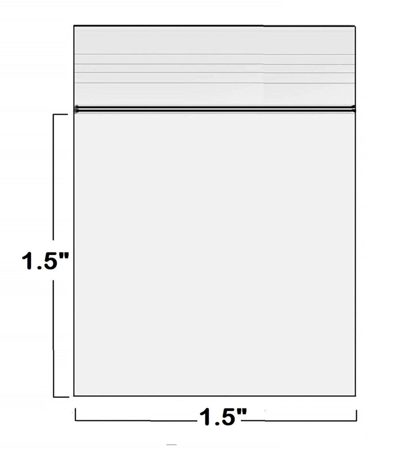 [Australia - AusPower] - Zip Bags Clear Plastic With Zipper Seal - By DiRose | Resealable, Strong, Thick, Sturdy, Food Safe | For Organizing, Travel, Shipping, Packaging, and Storage | 1.5X1.5 | 1000 Pack 