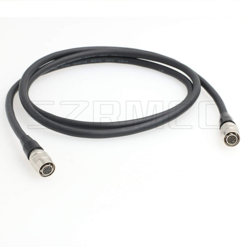 [Australia - AusPower] - SZRMCC Hirose 6 pin Female to Hirose 6 pin Female Basler GigE CCD Industrial Camera Power I/O Extension Cable (Straight to Straight, 1m) 1m/3.2ft Straight to Straight 