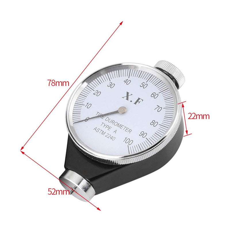 [Australia - AusPower] - Walfront Hardness Tester Meter, Shore Type A Rubber Tire Durometer Hardness Tester Meter 0-100 (Type A) 