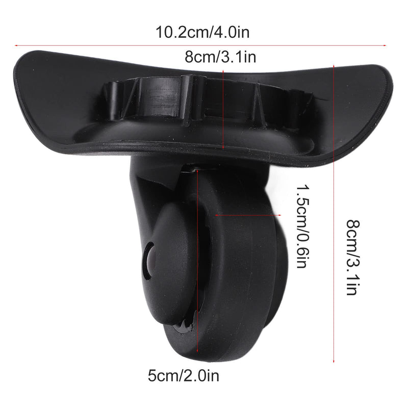 [Australia - AusPower] - Alomejor Luggage Wheel 1 Pair A53 Swivel Wheel Replacement Luggage Travel Suitcase Wheels for Luggage Kits 