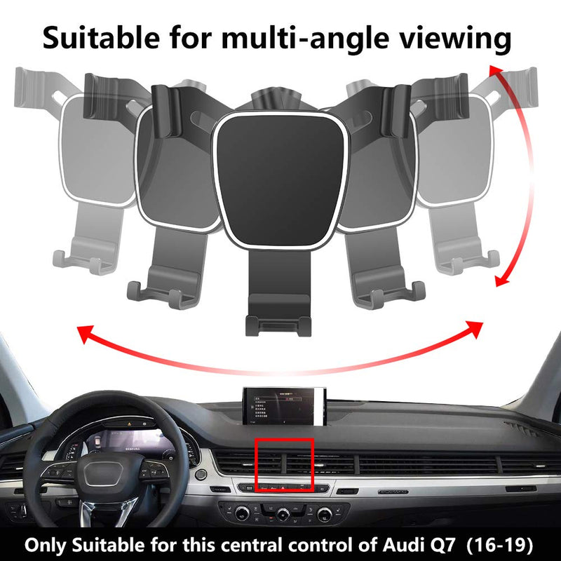 [Australia - AusPower] - LUNQIN Car Phone Holder for 2016-2019 Audi Q7 Auto Accessories Navigation Bracket Interior Decoration Mobile Cell Phone Mount 