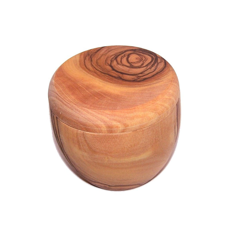 [Australia - AusPower] - Handcrafted olive wood Salt/Sugar keeper (3" in diameter) - Asfour Outlet Trademark 