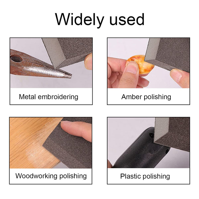 [Australia - AusPower] - weideer 12 Pcs Sanding Sponge 60# Coarse Sanding Blocks Set for Brush Glasses Sanding Wood Sanding Metal Washable and Reusable G-001-60 60# 