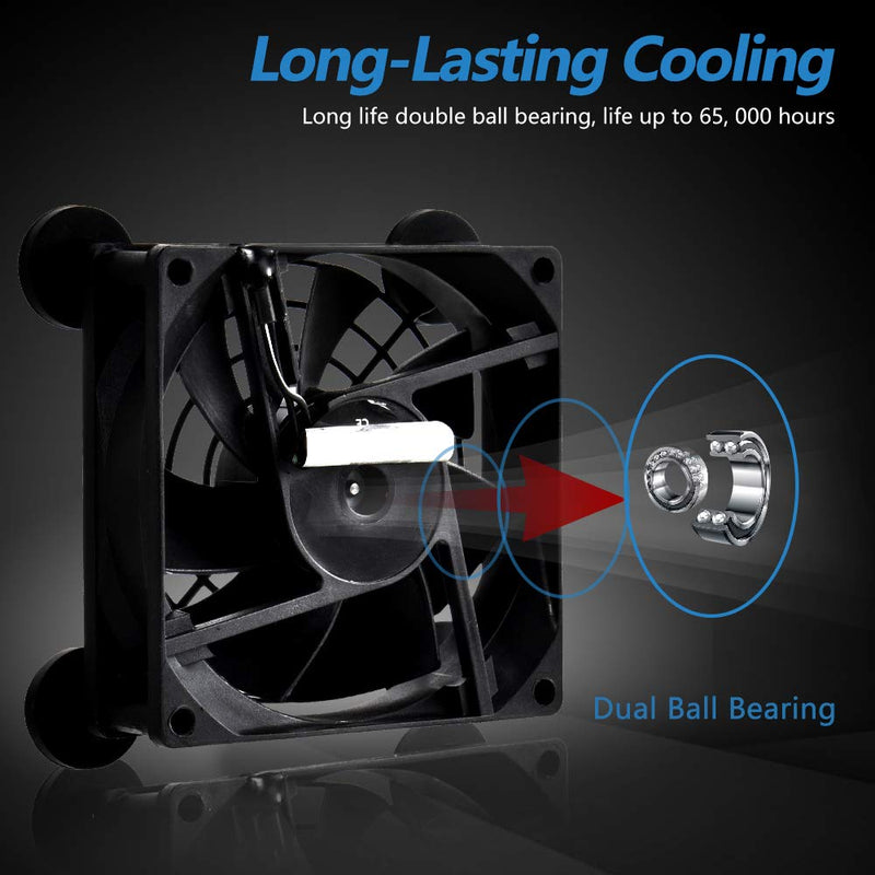 [Australia - AusPower] - SCCCF Dual 80mm USB Speed Control Fan, 5V Portable Cooling Fan for Flat-Screen TV Receiver Router DVR Playstation Xbox Computer Cabinet Cooler 