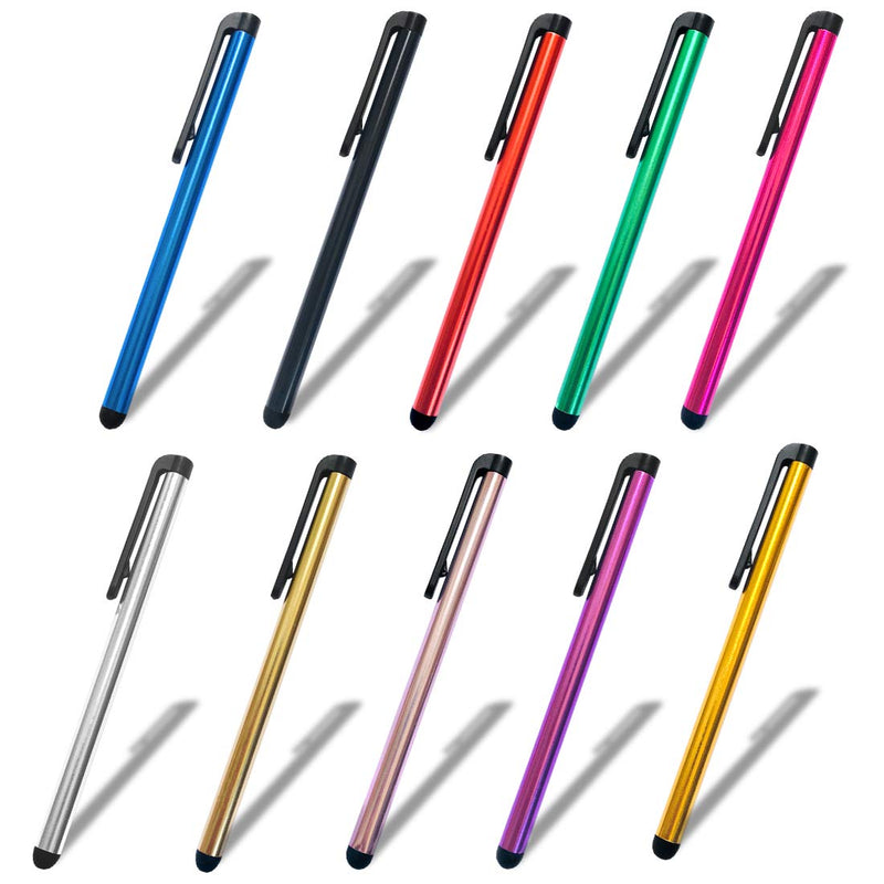 [Australia - AusPower] - 10 Pack Stylus Pen Set, Universal Touch Screen Capacitive Styli Compatible with iPad iPhone 6 6s 7 7s 8 Plus Kindle Samsung Note S5 S6 S7 Edge S8 Plus Tablet Digital, 10 Color 