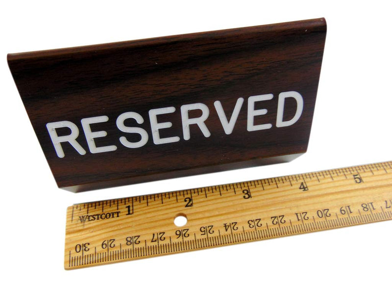 [Australia - AusPower] - Reserved Sign for Church Pew Multipack with Dual Sided Script and Easy Clamp On Attachment Smaller Size 4 Inch, Set of 6 